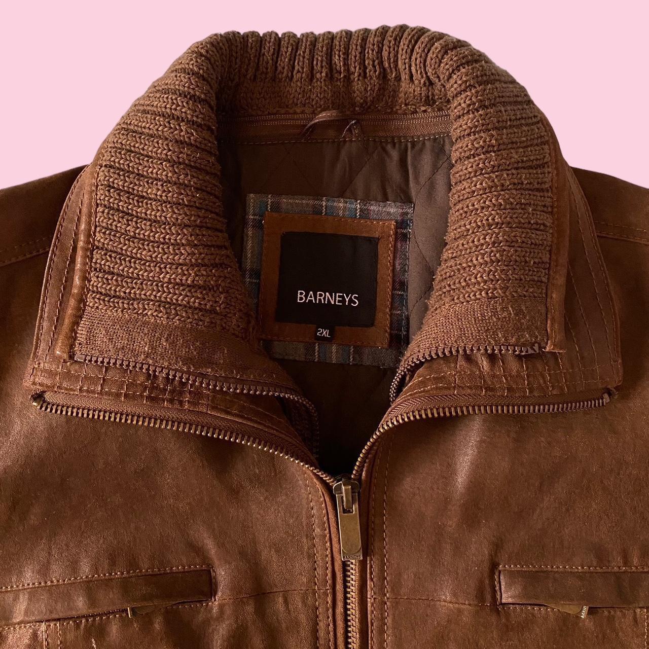 Leather Bomber Jacket Barneys Brown Heavy Leather Winter Coat