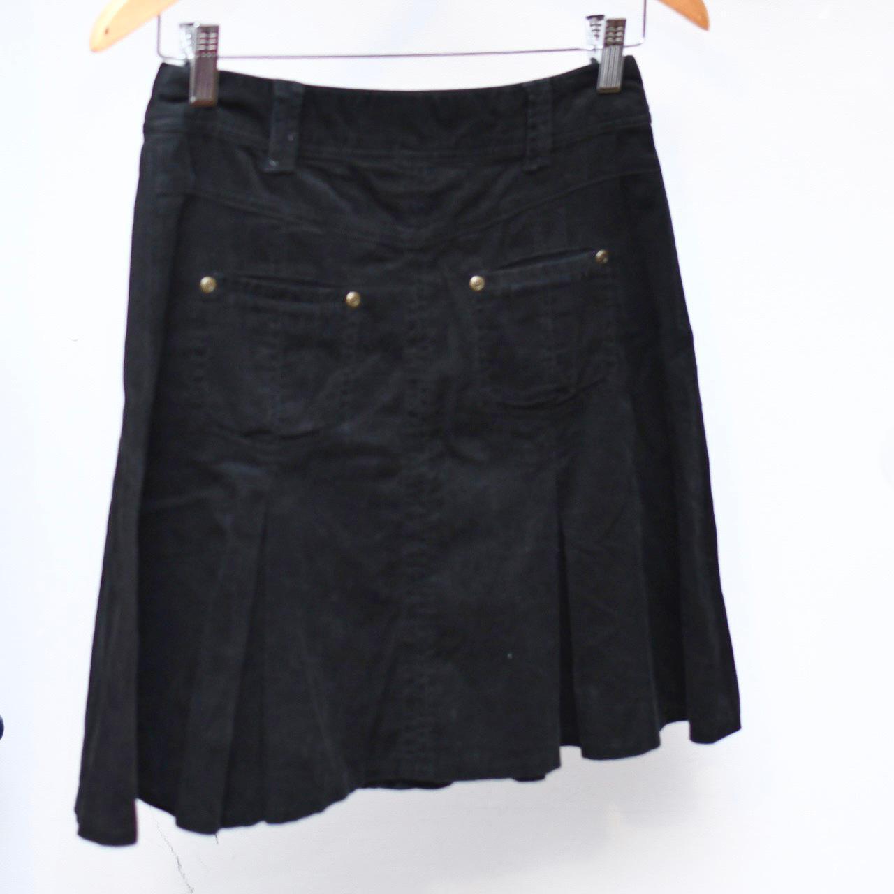 Corduroy Skirt Black Flirty Mini Skirt