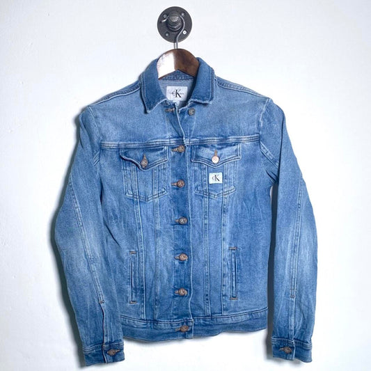 Vintage Calvin Klein Denim Jacket - Blue Jean Jacket Medium Wash Button Up