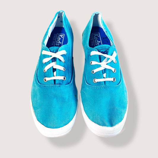 Vintage Keds Blue Trainers Lace up shoes