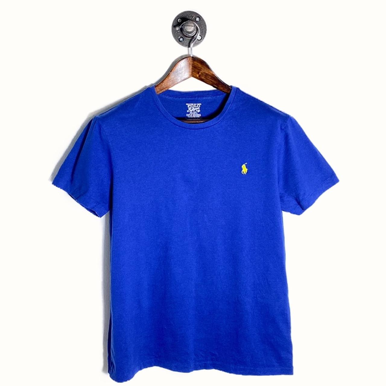 Polo Ralph Lauren Royal Blue T-Shirt with Yellow Embroidered Logo