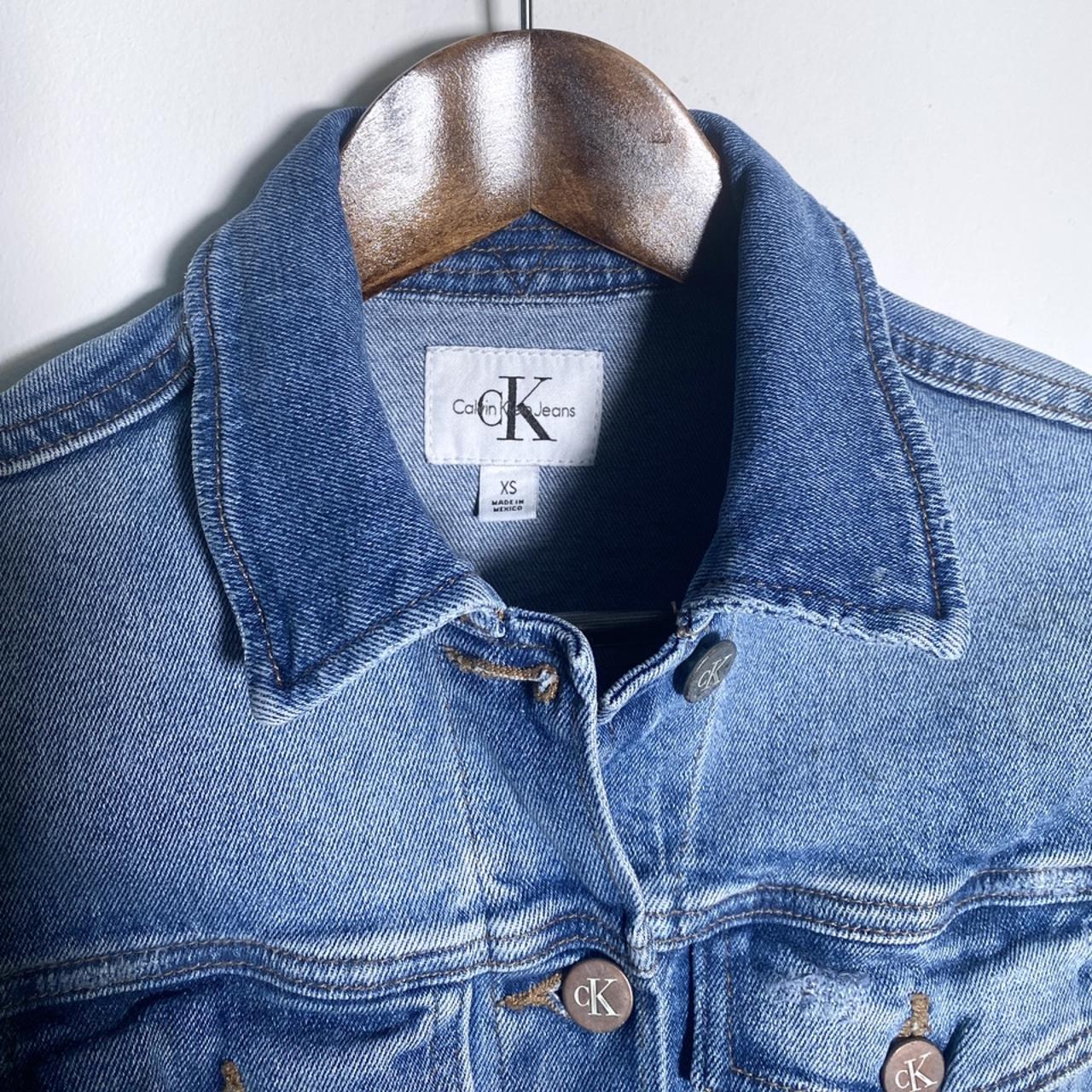 Vintage Calvin Klein Denim Jacket - Blue Jean Jacket Medium Wash Button Up