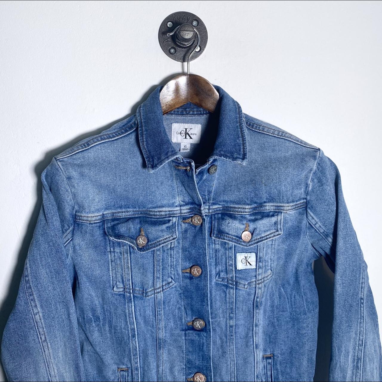 Vintage Calvin Klein Denim Jacket - Blue Jean Jacket Medium Wash Button Up