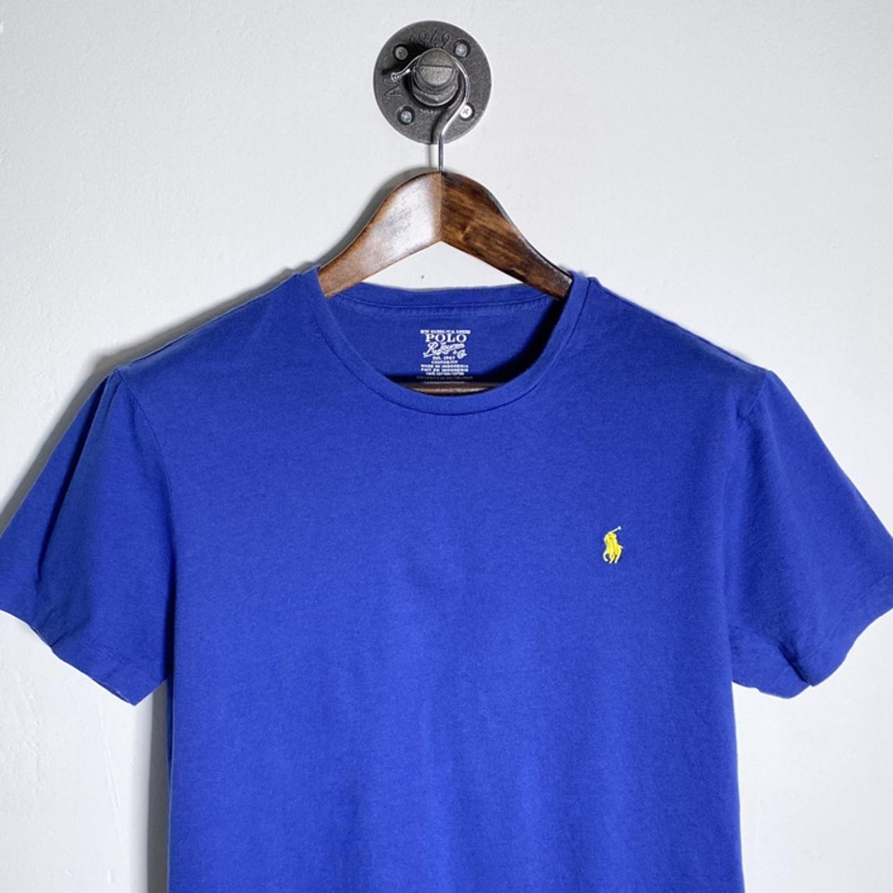 Polo Ralph Lauren Royal Blue T-Shirt with Yellow Embroidered Logo