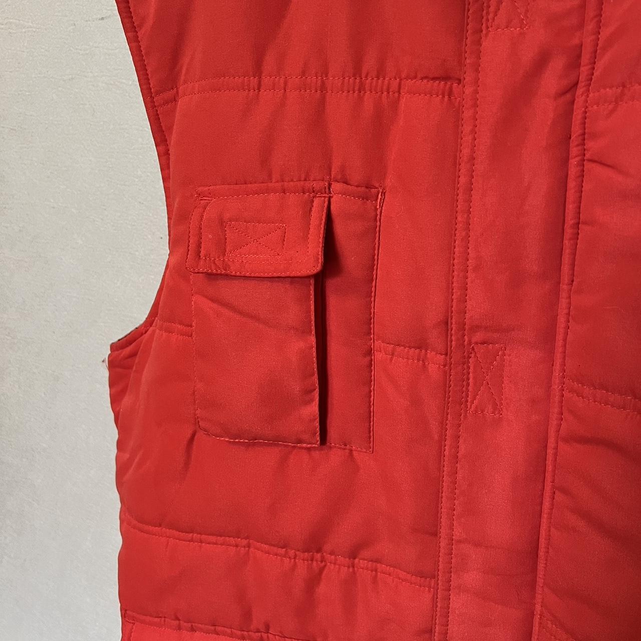 Vintage 90s Gilet Red Puffer Vest Punk Padded Waist Coat Quilted Gilet Embroidered Dog Greyhound