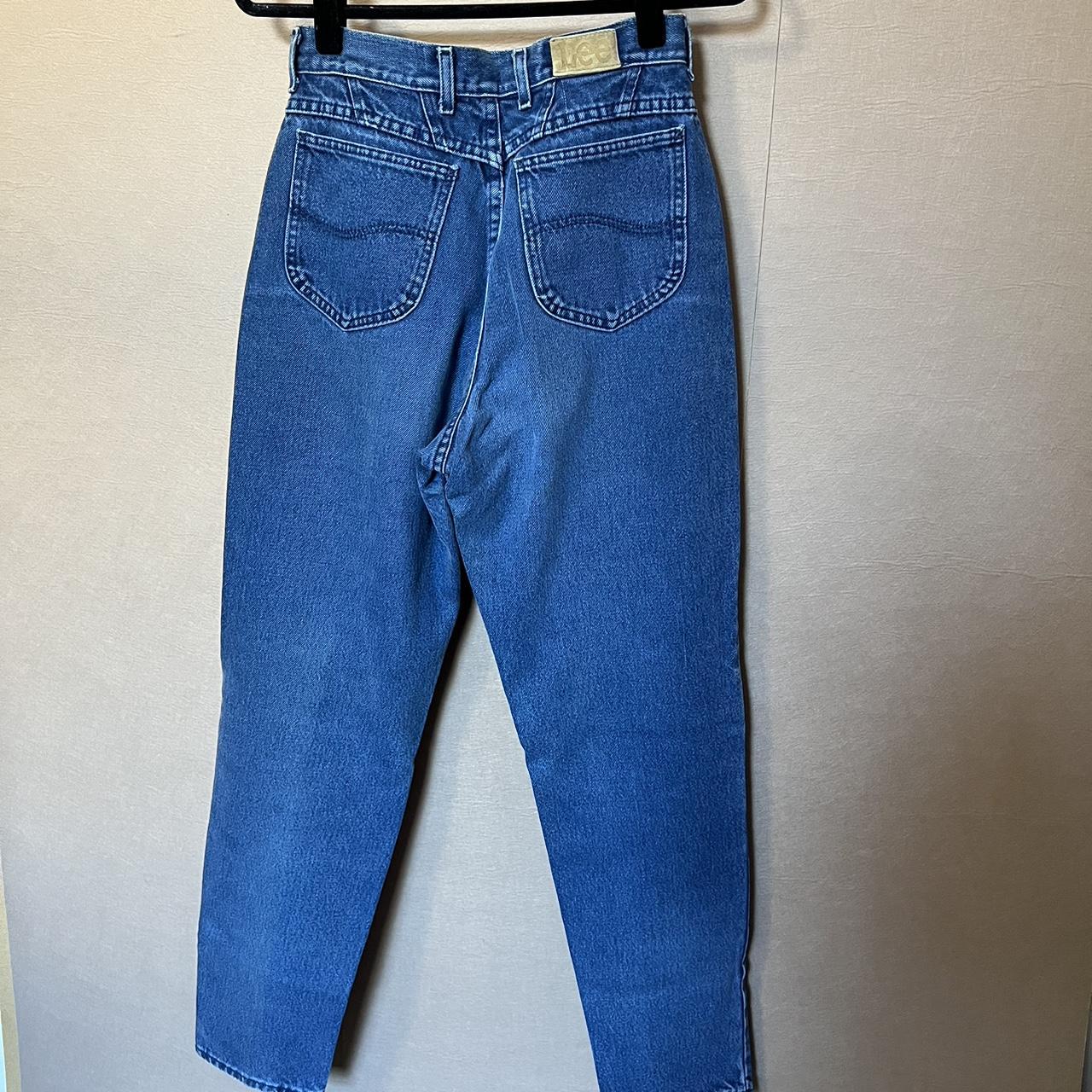 Vintage Lee Jeans Straight Leg High Waist Mid Blue Wash