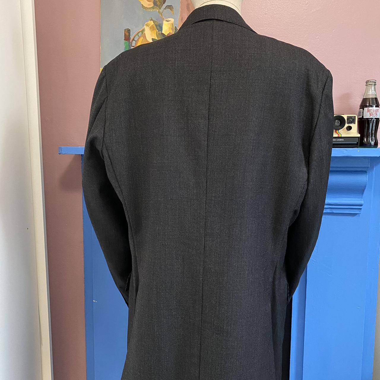 Polo Ralph Lauren Blazer 90s Vintage Pure New Wool Charcoal Grey Suit Jacket 3 Button Blazer L 40R