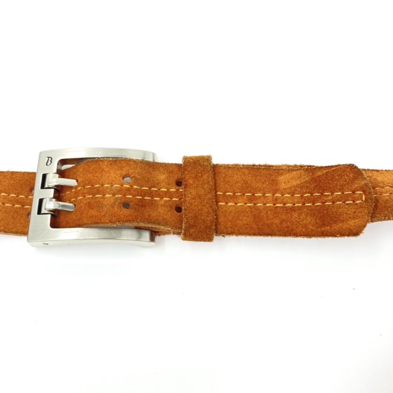 Vintage Leather Belt Western Belt in Tan Suede with Silver Tone Buckle