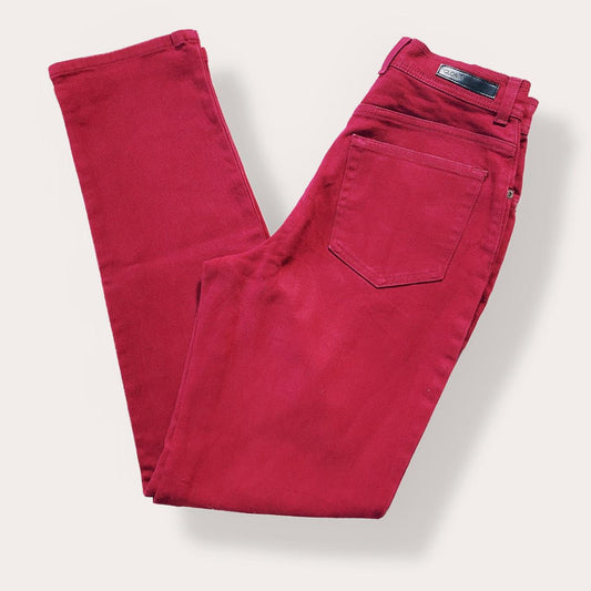 High Waisted Jeans Gloria Van Derbilt Vintage 90s Burgundy Jeans Tapered High Rise Straight Leg Trou