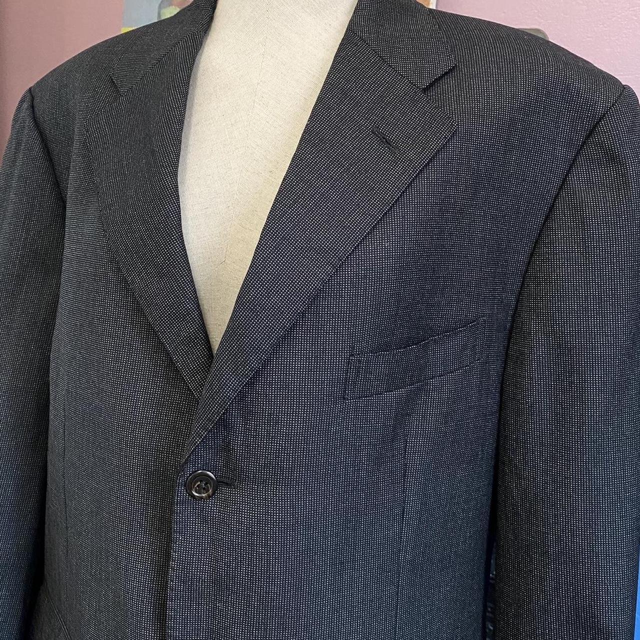 Polo Ralph Lauren Blazer 90s Vintage Pure New Wool Charcoal Grey Suit Jacket 3 Button Blazer L 40R