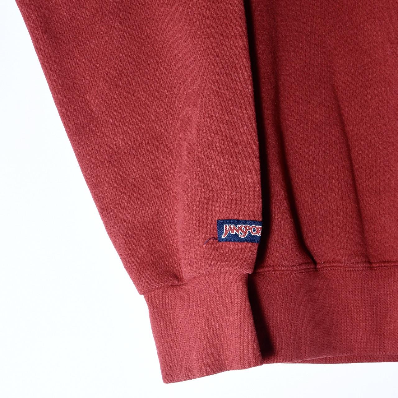 Vintage 90s Sweatshirt Spell Out University Embroidered Oversized Jansport Red Maroon Jumper