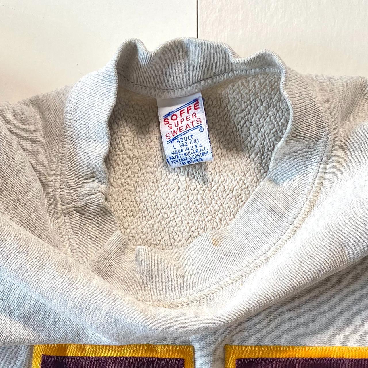 Vintage 90s Sweatshirt Oversized Spell Out Jumper Embroidered Michigan College Crewneck Pullover in