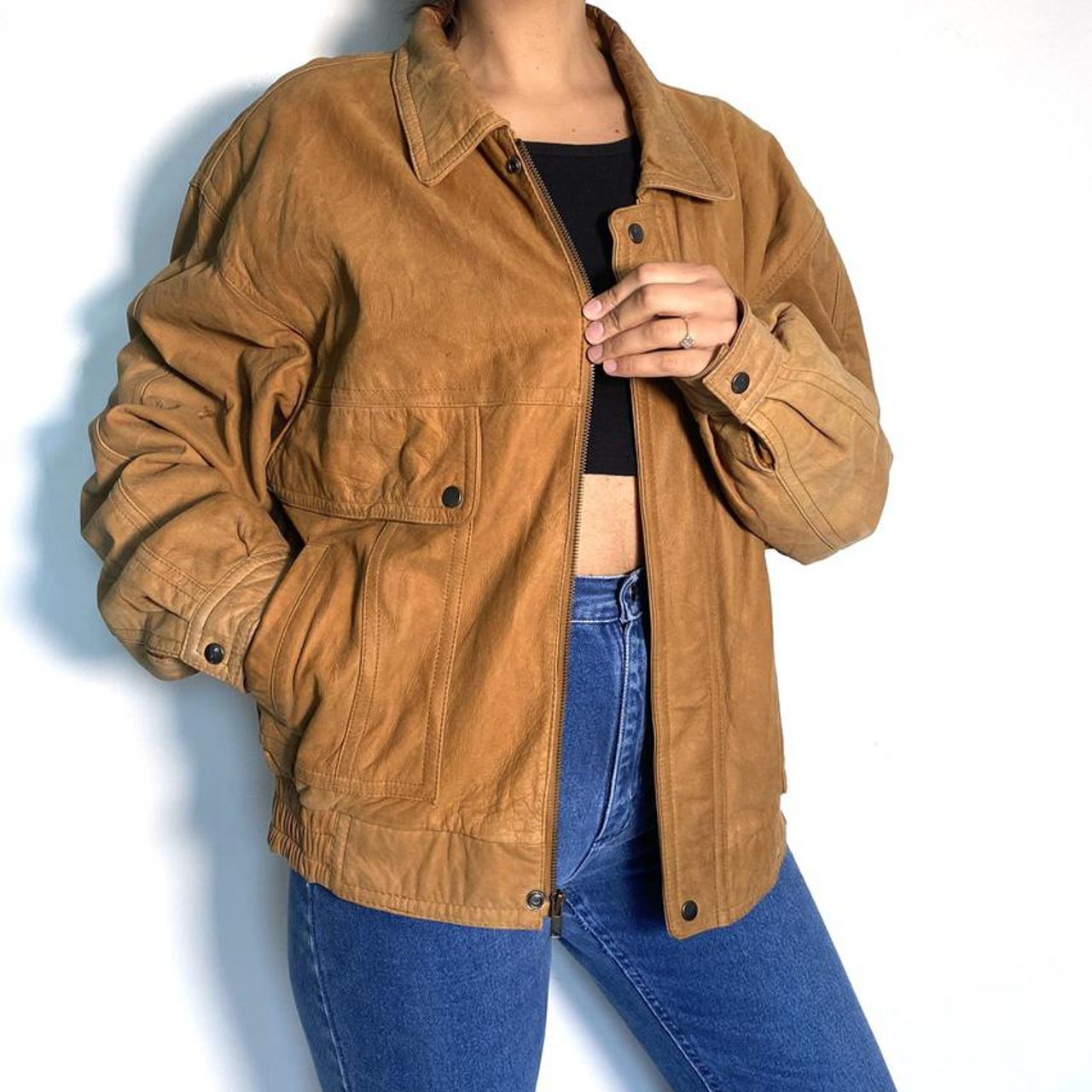 80s leather bomber jacket best sale